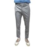 Pantaloni Fresco Lana con Elastico in vita e Tasca a Filo Michael Coal Grigio Chiaro art. Brad One More Size 3687 Capri