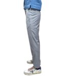 Pantaloni Fresco Lana con Elastico in vita e Tasca a Filo Michael Coal Grigio Chiaro art. Brad One More Size 3687 Capri - immagine 2