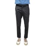 Pantaloni Fresco Lana con Elastico in vita e Tasca a Filo Michael Coal Nero art. Brad One More Size 3687 Capri