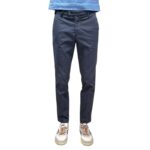 Pantaloni In Cotone con Elastico in vita e Tasca a Filo Michael Coal Blu Notte art. Brad One More Size 2563 Capri