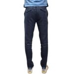 Pantaloni In Puro Lino con Elastico in vita e Coulisse Michael Coal Blu Navy art. Denny 3259 - immagine 3