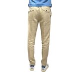 Pantaloni In Puro Lino con Elastico in vita e Coulisse Michael Coal Beige art. Denny 3259 - immagine 3