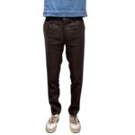 Pantaloni In Puro Lino con Elastico in vita e Coulisse Michael Coal Testa di Moro art. Denny 3259