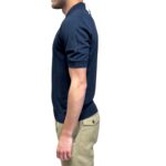 Polo Mezza Zip Ferrante in Cotone Blu art 55R29671 Col 008 - immagine 2