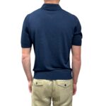 Polo Mezza Zip Ferrante in Cotone Blu art 55R29671 Col 008 - immagine 3