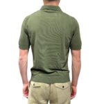 Polo Mezza Zip Ferrante in Cotone Verde Militare art 55R29671 Col 232 - immagine 3