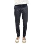 Pantaloni Re-Hash tessuto cotone misto lino, tasche a filo, Color Blu cod. P247 2277 Mucha Chinos 4057