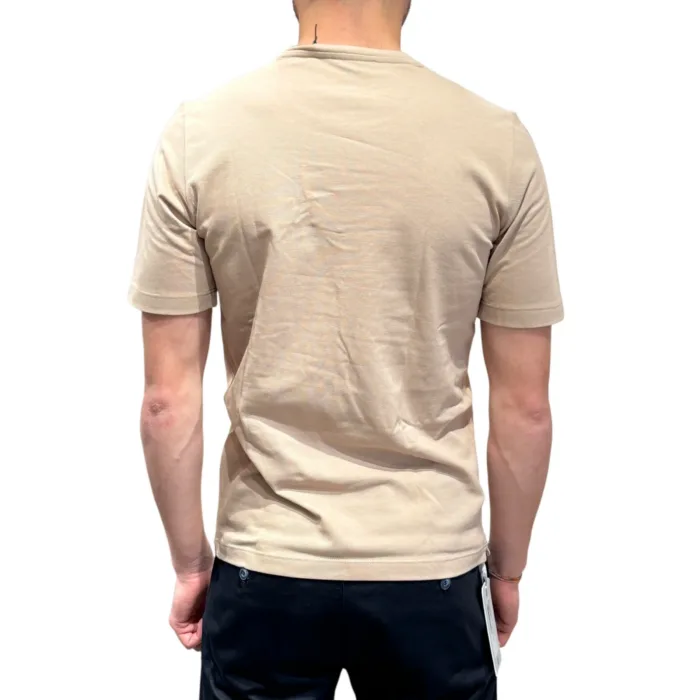 T-Shirt Ferrante in Cotone Piqué Beige art 55U31191 Col 038, foto 3 di 3