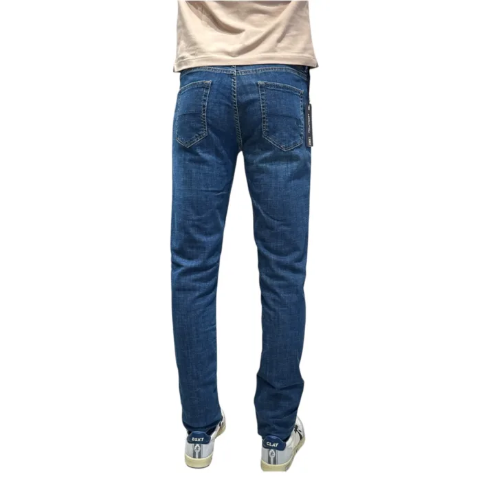 Jeans 5 Tasche Re-Hash In Denim UltraLight 8 Once Lavaggio Medio art. P015-SL 2D613, foto 3 di 3