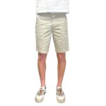 Bermuda Uomo Re-Hash in Cotone, tasche a filo, Ecru colore 0439 cod. BB33 2104 Bernini