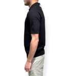 Polo in Cotone Tramato con Treccine Filippo De Laurentiis Nero art. PL1MC CR14T 990 - immagine 2