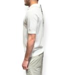 Polo in Cotone Tramato con Treccine Filippo De Laurentiis Avorio art. PL1MC CR14T 020 - immagine 2