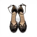 Sandalo Ragnetto Con Tacco H 10 Anna F con cinturino alla Caviglia in Pelle Testa di Moro art. 3872 Natur Moro - immagine 2