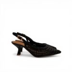 Slingback Bruno Premi in Nappa Intrecciata Testa Di Moro Tacco 7 cm art. BN0310X Intrecco Brown