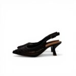 Slingback Bruno Premi in Nappa Intrecciata Testa Di Moro Tacco 7 cm art. BN0310X Intrecco Brown - immagine 3
