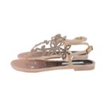 Sandali Artigianali Menghi Made in Italy infradito Rosa Cipria con Strass art. 110/SW Cipria Gel - immagine 3