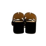 Sandalo Mules Sabot Luca Grossi in Camoscio Nero Tacco 6 cm art. L972S - immagine 5