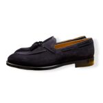 Mocassino con Nappine Uomo Doucal's In Camoscio Blu Con Fondo Cuoio Antiscivolo Art. DU3339ORVNUF009NB00 - immagine 4