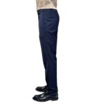 Pantaloni Fresco Lana con Elastico in vita e Tasca a Filo Michael Coal Blu Notte art. Brad One More Size 3687 Lungo - immagine 2