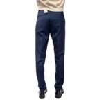 Pantaloni Fresco Lana con Elastico in vita e Tasca a Filo Michael Coal Blu Notte art. Brad One More Size 3687 Lungo - immagine 3