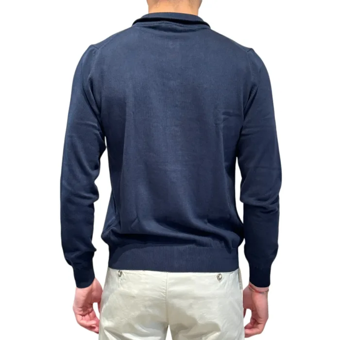 Cardigan 100% Cotone Ammond Studio Blu Notte art. 1461555 col. 442, foto 3 di 3