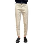 Pantaloni Re-Hash tessuto cotone misto lino, tasche a filo, Color Beige Sabbia cod. P247 2277 Mucha Chinos 0144