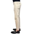Pantaloni Re-Hash tessuto cotone misto lino, tasche a filo, Color Beige Sabbia cod. P247 2277 Mucha Chinos 0144 - immagine 2