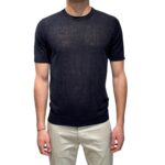 T-Shirt  Filippo De Laurentiis in Lino color Blu Navy art. GC1MC LS16R 890