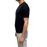 T-Shirt  Filippo De Laurentiis in Lino color Blu Navy art. GC1MC LS16R 890 - immagine 2