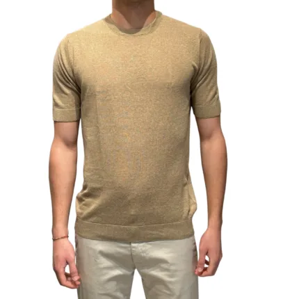 T-Shirt  Filippo De Laurentiis in Lino color Beige Corda art. GC1MC LS16R 080