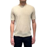 T-Shirt  Filippo De Laurentiis in Lino color Beige Chiaro art. GC1MC LS16R 030