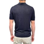 Polo Filippo De Laurentiis in Lino color Blu Navy art. PL1MC LS16R 890 - immagine 3