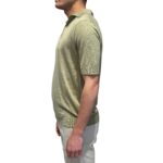Polo Manica Corta 3 Bottoni In Misto Seta Lino Filippo De Laurentiis Verde Pistacchio art. PL1MC LS16R 620 - immagine 2