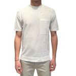 T-shirt con Taschino in Crepe Cotton Filippo De Laurentiis Bianco Latte art TS0MCTOV CR14R 020