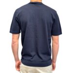 T-shirt con Taschino in Crepe Cotton Filippo De Laurentiis Blu art TS0MCTOV CR14R 890 - immagine 3