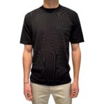T-shirt con Taschino in Crepe Cotton Filippo De Laurentiis Nero art TS0MCTOV CR14R 990