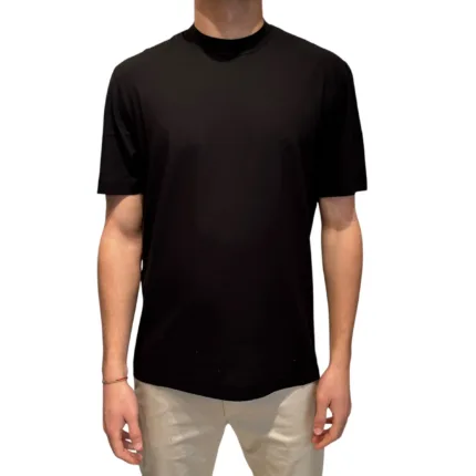 T-shirt in Crepe Cotton Filippo De Laurentiis Nera art TSMC JCREPE U990