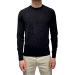 Maglioncino Girocollo in Seta e Cotone Ammond Studio Blu Notte art. 1461580 col 442