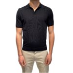 Polo Skipper in Seta e Cotone Ammond Studio Blu Notte art. 1461592 col 442