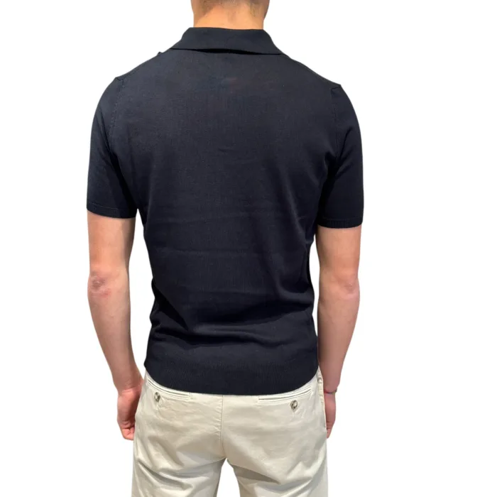 Polo Skipper in Seta e Cotone Ammond Studio Blu Notte art. 1461592 col 442, foto 3 di 3