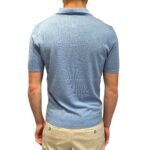 Polo Skipper in Seta e Cotone Ammond Studio Azzurro Polvere art. 1461592 col 401 - immagine 3
