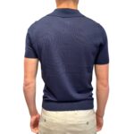 Polo Skipper in Seta e Cotone Ammond Studio Blu Navy art. 1461592 col 423 - immagine 3