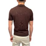 Polo Skipper in Seta e Cotone Ammond Studio Marrone art. 1461592 col 220 - immagine 3