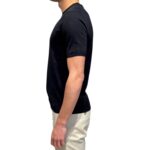 Maglia A Maniche Corte Girocollo in Seta e Cotone Ammond Studio Blu Notte art. 1461590 col 442 - immagine 2