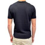 Maglia A Maniche Corte Girocollo in Seta e Cotone Ammond Studio Blu Notte art. 1461590 col 442 - immagine 3