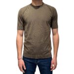 T-shirt in Crepe Cotton Filippo De Laurentiis Verde Oliva art TS0MC CR14R 530