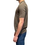 T-shirt in Crepe Cotton Filippo De Laurentiis Verde Oliva art TS0MC CR14R 530 - immagine 2