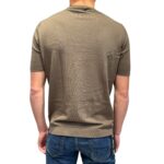 T-shirt in Crepe Cotton Filippo De Laurentiis Verde Oliva art TS0MC CR14R 530 - immagine 3