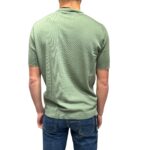 T-shirt in Crepe Cotton Filippo De Laurentiis Verde Salvia art TS0MC CR14R 520 - immagine 3