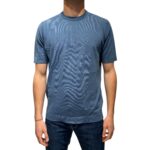 T-shirt in Crepe Cotton Filippo De Laurentiis Azzurro Avion art TS0MC CR14R 870